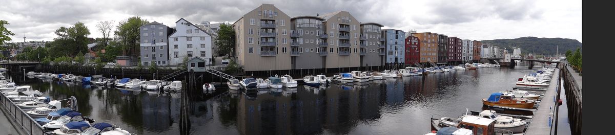 Der Kai von Trondheim in Norwegen