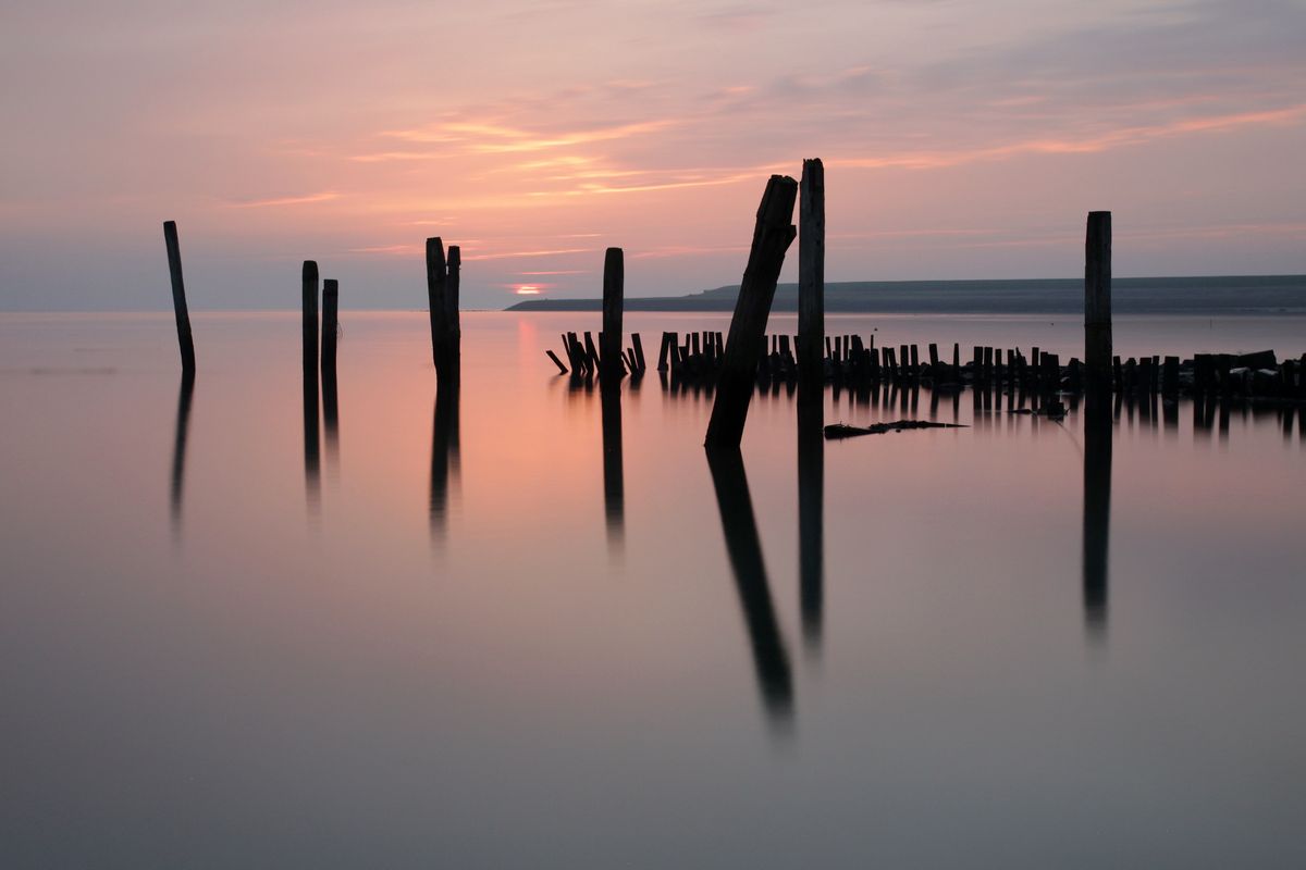 Zonsopkomst boven het Wad