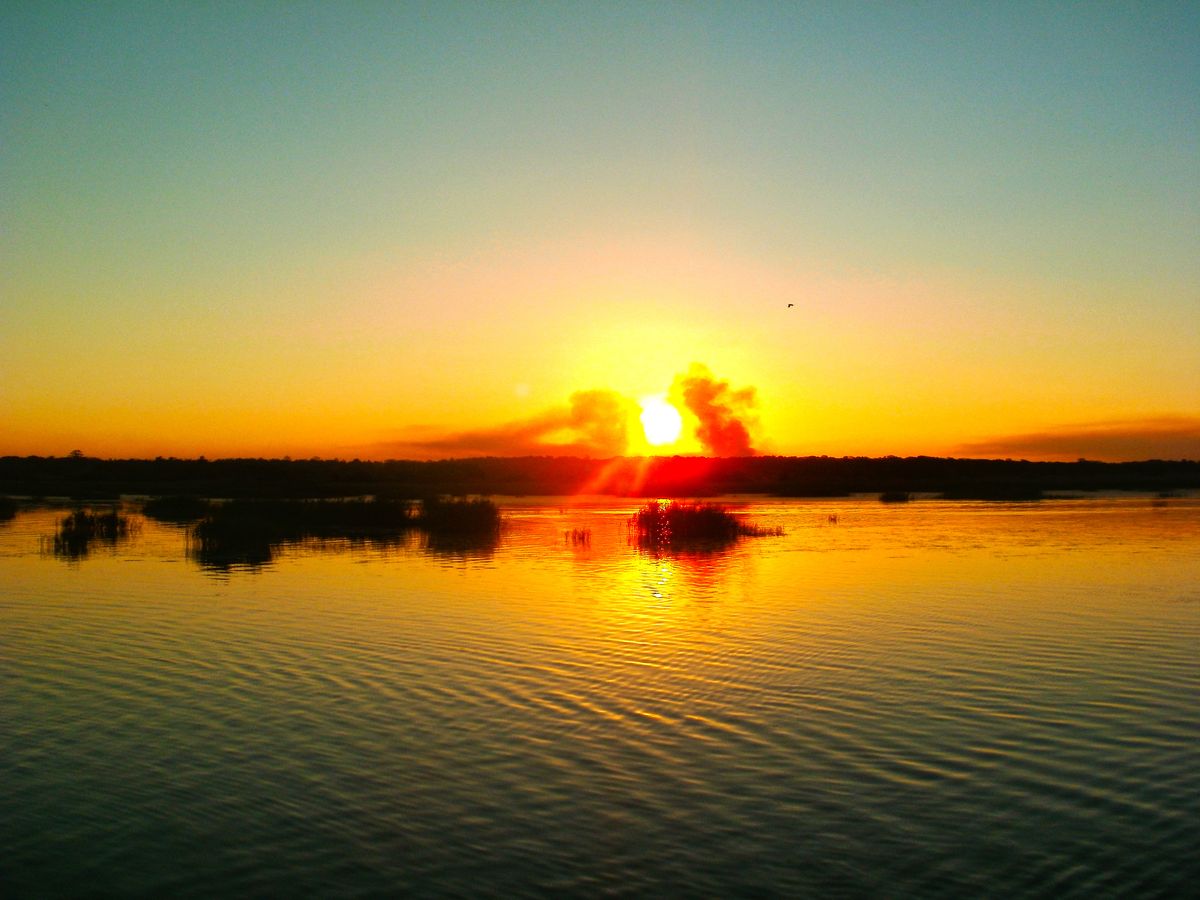 Sunset looking over iSimangaliso Wetland Park, St. Lucia